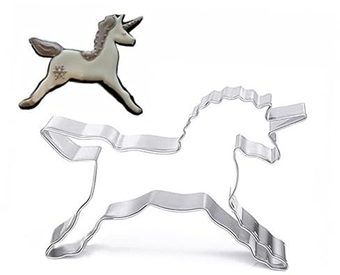 LABRIMP Molde para Galletas de Unicornio Inoxidable Cortador de Masa para Hornear 1 para Decorar Pasteles y Galletas Herramienta de Cocina