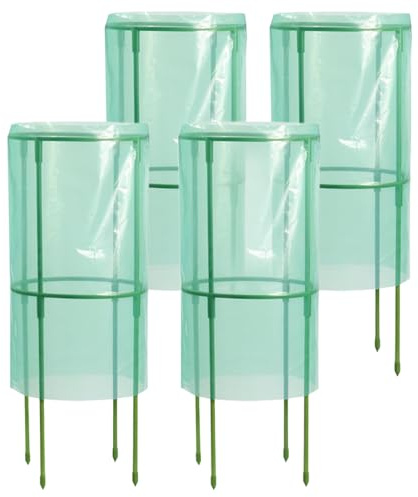 Fuuxtci Cloche de Jardin,Protections pour et - 4 Pièces Cloches Réutilisables Résistantes au Vent et au Gel pour Fleurs Fruits Vergers Plates-Bandes Surélevées Myrtilliers