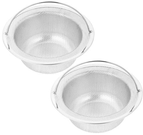OSALADI 2 pièces Filtre Évier Inox avec Panier Égouttoir pour Cuisine et Salle de Bain Crépine Anti-bouchon Résistante et Acier Compatible Évier Standard
