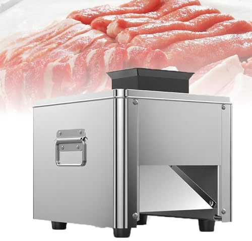 ShaiVrissian Cortadora Carne Eléctrica Profesional,Máquina para Rebanar Y Triturar,Acero Inoxidable,Alta Productividad 150kg/H,para Supermercados Y Cocinas Industriales 2.5mm