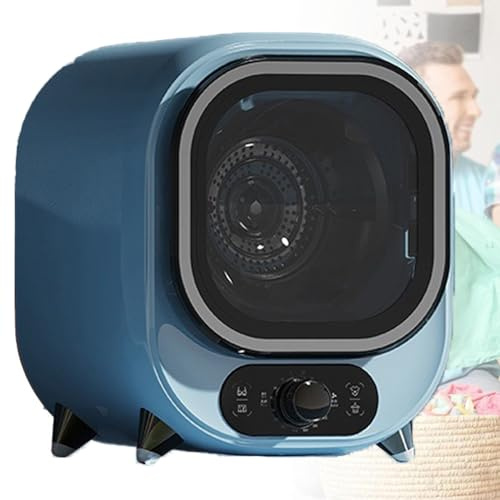 Compact Portable Tumble Dryer Condenser,with Dual Temperature Control Probe,Small Condenser Spin Dryer With 0.8kg Load Capacity,Stainless Steel Tub,for Counter Top Use for Small Spaces(D)