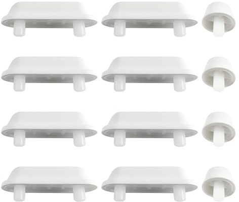 Toilet Seat Buffers, 12Pcs Anti-Slip Shock-Absorbing Toilet Seat Pads | Toilet Seat Bumpers for Household and Commercial Toilets with Installation Hole Spacing of 32mm and a Hole Diameter of 6mm