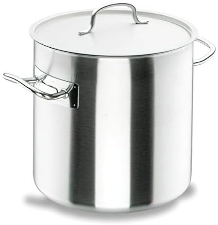 LACOR 50136 Olla Alta Acero Inoxidable, Incluye Tapa, Apta para todo tipo de Cocinas, Acabado Mate, Plata, 36 Ø(cm), 36.60 l