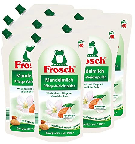Frosch Mandelmilch Weichspüler, 8er Pack (8 x 1000 ml)