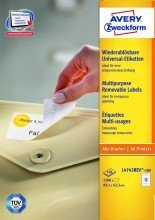 Avery Zweckform© L4743REV-100 Universal-Etiketten, 99,1 x 42,3 mm, 100 Blatt/1.200 Etiketten, weiá