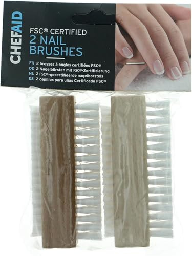 Chef Aid Nagelbürste, Holz, beige, 3.7 x 12 x 16 cm