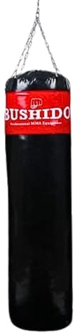 DBX BUSHIDO SPORT Boxsack Ungefüllt 130 cm - Box Sack - Training Boxen Sport und Kickboxen - Punching Bag (Rot)