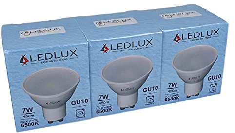 Lot de 3 ampoules LED GU10 à intensité variable, 220 V 7 W = 50 W 480 lumens, spot LED GU10 dimmable avec variateur triac, blanc chaud neutre froid (6500K)