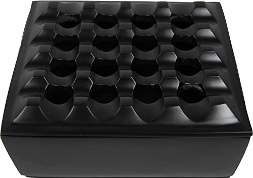 Posacenere per sigari in alluminio metallo resistente al vento quadrato per tutti i grandi sigari a sigaretti, design a griglia , antivento, realizzato a mano per uso interno ed esterno