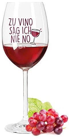 Leonardo Weinglas mit UV-Druck - Zu Vino sag ich nie no - Geschenk für Weinliebhaber - Witziges Glas mit Spruch - Geschenke für Sie & Ihn zum Geburtstag oder Weihnachten - Farbe: Daily UV
