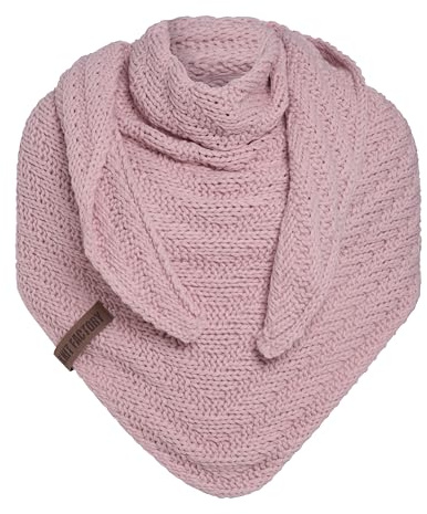 Knit Factory - Sally Trekantssjal - Pink - 220x85 cm
