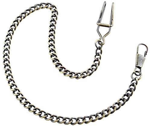 Tiong Taschenuhr Albert Weste Kette mit Karabinerverschluss Taschenuhr Ständer Clip Taschenuhr Kette Vintage Metall Legierung Kette Zubehör