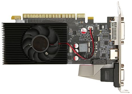 Elprico Tarjeta de Vídeo para Juegos DDR3 de 4GB, 128 bits, 700, 1400MHz, Salida DVI VGA HD con Rendimiento Estable para Chasis de Computadora