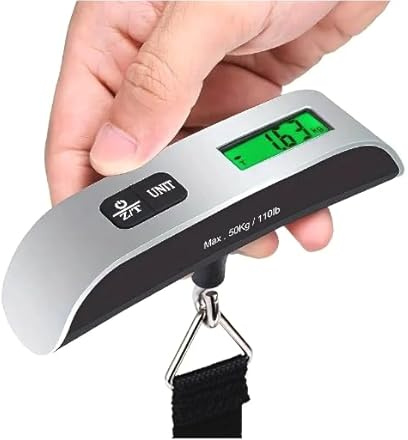 Luggage Scale Digital LCD Luggage Scale with 110lbLB/50Kg Capacity Portable Suitcase Weighing Scales Accurate Luggage Scales for Suitcases Heavy Duty Weighing Scales for Luggage, Travel Accessories