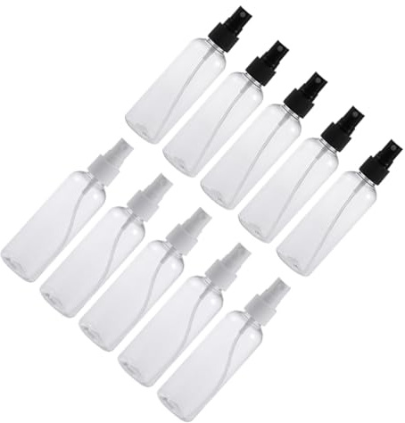 Ipetboom Flacon Pulvérisateur Rechargeable 100ml en Plastique Noir, Lot 10 | Portable pour Voyage et Extérieur, Flacon Vide pour Maquillage et Soin