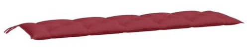 vidaXL Gartenbank-Auflagen 2 STK. Weinrot 180x50x7 cm Oxford-Gewebe