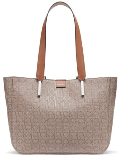 Calvin Klein dam Audrey East/West Tote, en storlek, Mandel/Taupe/Karamell, en storlek