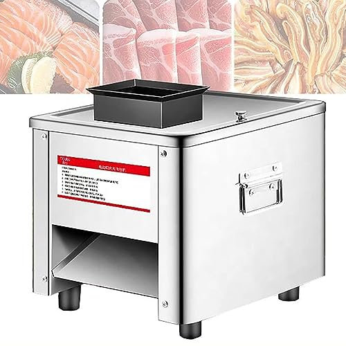 Commercial Electric Meat Cutting Machine 850W, 2.5mm-20mm Meat Cutter for Chicken Fish Beef - Slicer/Shredder/Dicer Cutter - Ideal for Home and Restaurant Use