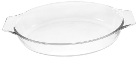 STOBAZA Bandeja De Horno De Borosilicato Con Doble Fuente Para Cocinar Para Verduras y Hornear Pasteles