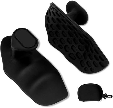 UCLEVER Workout Gym Handschuhe Palm Grip Handschutz Anti Rutsch Gym Grips Fingerlos (Schwarz)