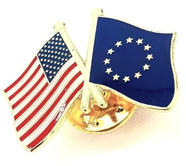 Badge à épingle en métal Union européenne États-Unis d'Amérique Amérique
