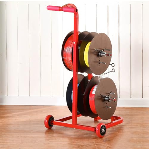 Cable Reel Holder And Dispenser,Heavy-Duty Electrical Cord Reel, Steel Wire Spool Holder for Industrial Storage, Commercial Extension Cord Dispenser, Wire Reel Organizer for Electric Cables
