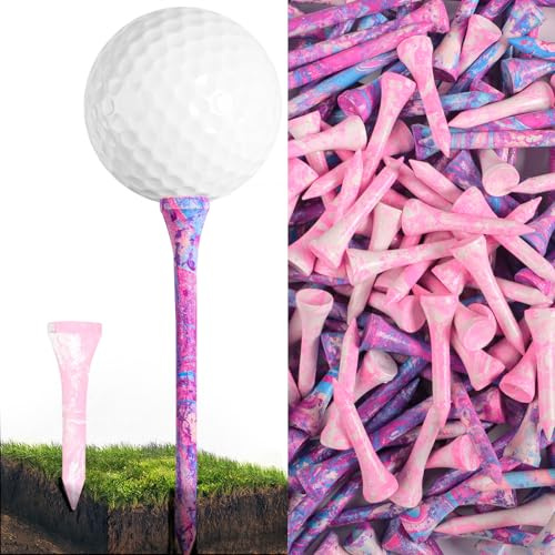 XJBTBA Golf-Tees, stilvolles Holz, lang, 3 1/4'', 2 3/4'', 40er-Packung mit kurzem 1 1/2''20er-Pack, Golf-Tees, Driving Range, Holz-Tees, Geschenk
