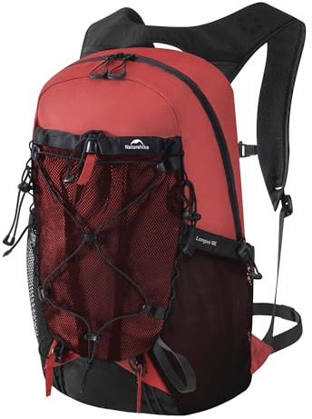 Naturehike Wanderrucksack Herren Damen Daypack 18L Trekkingrucksack Wasserdichter Reiserucksack Outdoor Rucksäcke für Camping Wandern Radfahren(Rot)