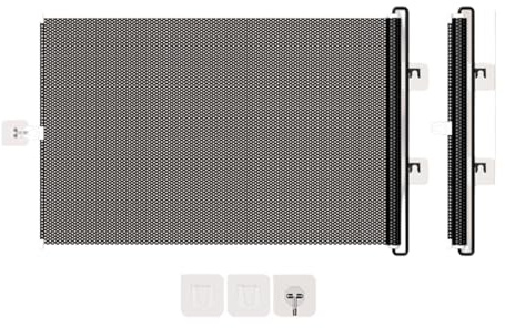 Infällbar hundgrind – ingen borr, bärbar husdjursbarriär för dörröppningar inomhus- och utomhusbruk, enkel att installera valpgrind (svart 40 x 125 cm)