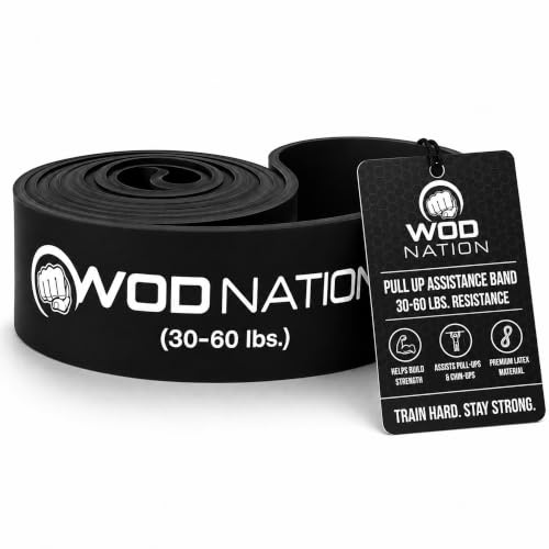 WOD Nation Klimmzug-Unterstützungsband – am besten für Klimmzug-Unterstützung, Klimmzüge, Widerstandsbänder, Übungen, Dehnung, Mobilitätsarbeit und ernsthafte Fitness –gut für Crossfit – 41-Zoll-Gurte