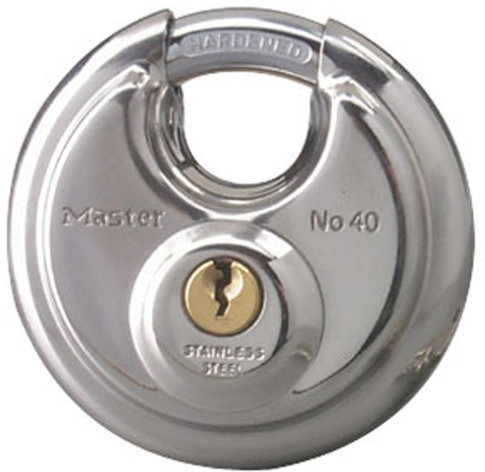Master Lock 40DAT Discus Padlock, 2-3/4-inch, Stainless Steel by Master Lock