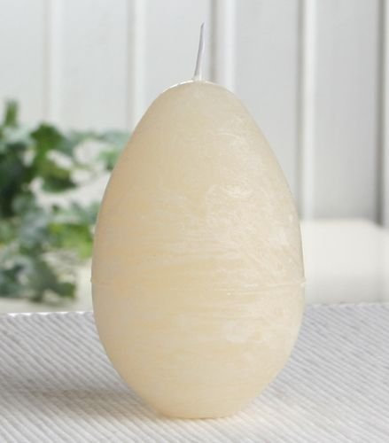 CandleCorner Rustik-Eikerze, durchgefärbt, mittel, ca. 9 x 6 cm, Creme