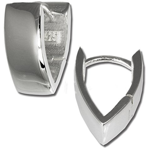 SilberDream Ohrringe Damen-Schmuck 925er Echt Silber Creolen breit SDO329 Silber Creole