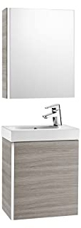 Roca,Mini,Pack con armario espejo (mueble base, lavabo y armario espejo),Arena texturizado,450mm x 250mm x 575mm,A855866156