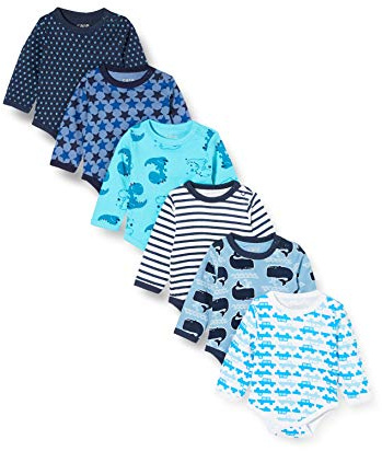 Care unisex långärmad babybodysuit (3-pack), 3-pack mörk marinblå (778), 1-2 Månader