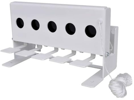 vidaXL Blanco de Tiro para Deporte Biatlón con 5 Agujeros y Cordón de Reinicio