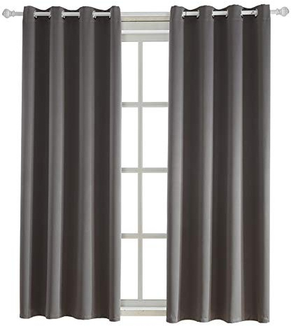 BEGOODTEX Verdunkelungsvorhang, feuerhemmend, 132 x 213 cm, Grau