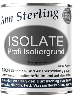 Ann Sterling 1Kg Isoliergrund Absperrgrund für Kreidefarbe Isolate Profi Sperrgrund Grundierung Shabby Chic