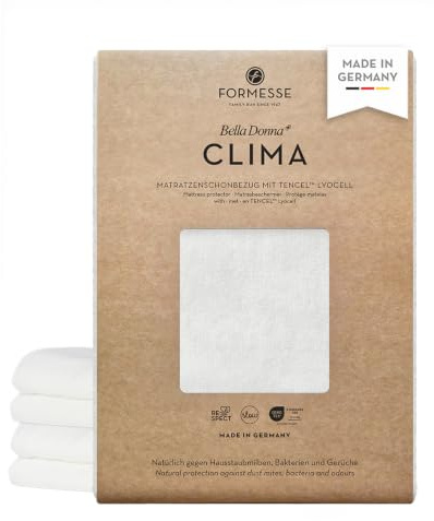Bella Donna Clima Alto Matratzenschoner Boxspring: natürliche Hygiene | FORMESSE; 180x190-200x220cm, bis 45cm; 82% TENCEL™ Lyocell, 16% Polyester, 2% Elastan; Hausstaubmilben, Bakterien & Gerüche