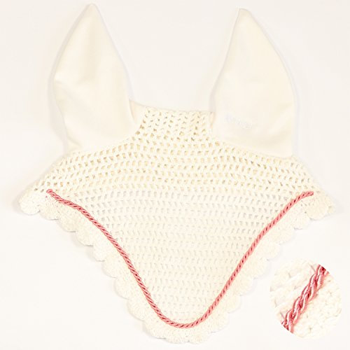 Eskadron Fliegenohren White mit Einer Kordel in Rose (0066), Größe:Warmblut