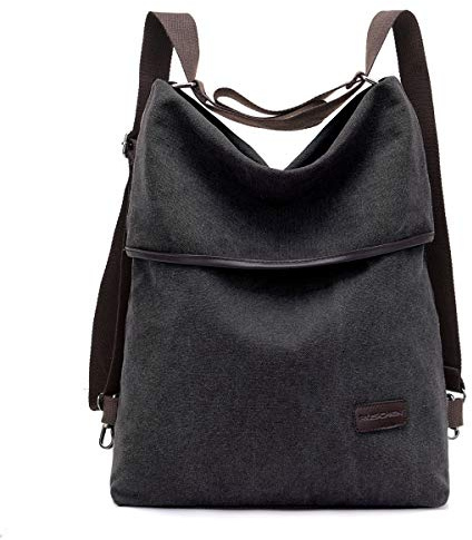 Ruschen Rucksack Damen/Handtasche Damen aus hochwertigem Canvas, Retro Rucksäcke Damen Umhängetasche Schultertasche Alltagstasche Crossbody Bag, S