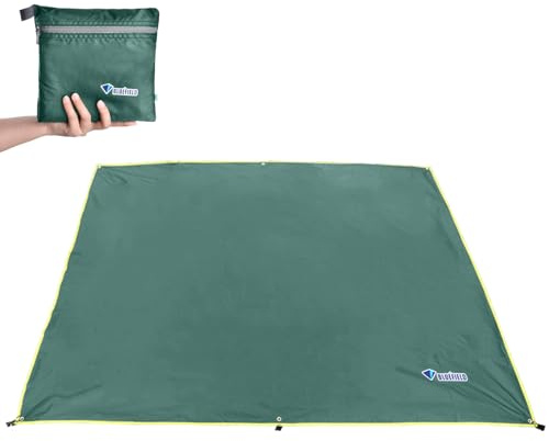 TRIWONDER Zeltplane, Camping Plane, Tarp für Hängematte, Wasserdicht Regenschutz Sonnenschutz Picknickdecke für Ourdoor Camping (Grün, M - 80 x 220cm)