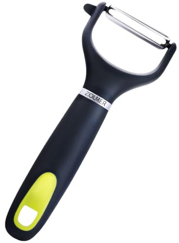 ZOLMER Pelador premium con mango ergonómico, pelador de tomate extra afilado con filo dentado, pelador Kiwi – apto para lavavajillas
