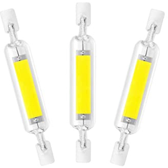 Edearkar 78mm 10W R7S LED Bulb 100W Halogen Equivalent J-Type 10W 120V R7S Base 6000K Cool White J Type T3 Double Ended Flood Light Bulbs 360°Beam Angle Landscape Lights, Pack of 3