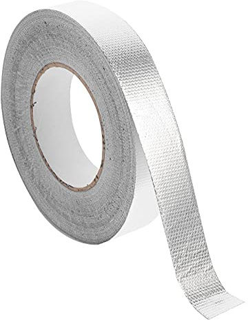 SOLUSTRE Adhesive Aluminium Tape 1 Roll Tape Seam foil Backed HVAC foil high Temp Aluminium Electrical Weather Sealing Thin Aluminum Air Silver
