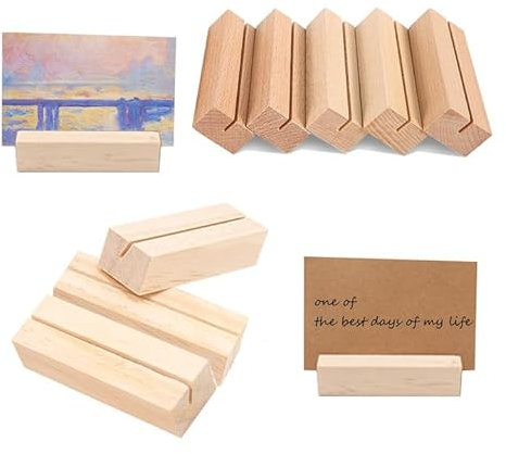 10 Pcs Segnaposto Legno Supporto, Carte Di Nozze, Portafoto per Matrimoni Portacarte - Supporto Numero