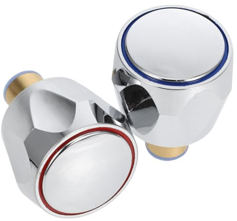 DOITOOL Manopole Rubinetto Bagno : 2sets Manopole Per Rubinetto Ottone Per Acqua Calda E Fredda Maniglie Per Sostituzione Accessori Per Cucina E Bagno Design Resistente E Duraturo