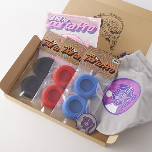 YAXI Ohrpolster für Koss Portapro, 3 Paar, Tasche (Schwarz + Rot + Blau) + Tasche