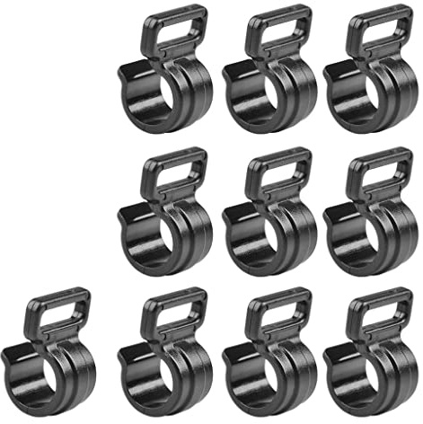 10 x Innenzelthaken, C-Clips, Kunststoff, Camping-Haken, langlebige Stangenklemme, Kunststoff-Planenclips, Schloss, Markisenklemme für Camping, Wohnwagen, Markise, Zeltstange