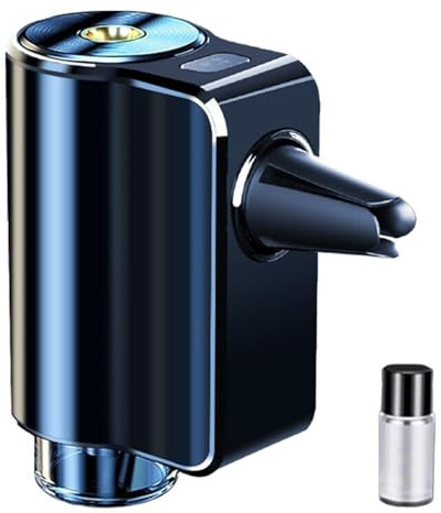 Shkalacar Deodorante per Auto, Diffusore di Oli Essenziali per Auto Intelligente Regolabile in 3 modalità con Clip di Sfiato Diffusore di Aromaterapia per Auto Ricaricabile